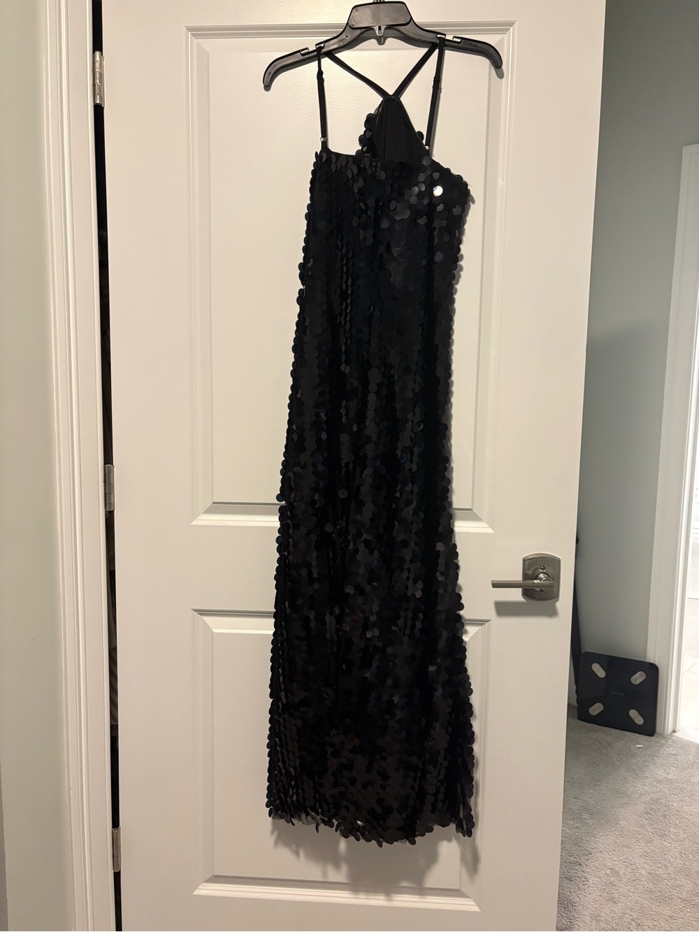 Isaac Mizrahi Paillette Halter Maxi Dress wedding guest dress - Picture 6 of 7